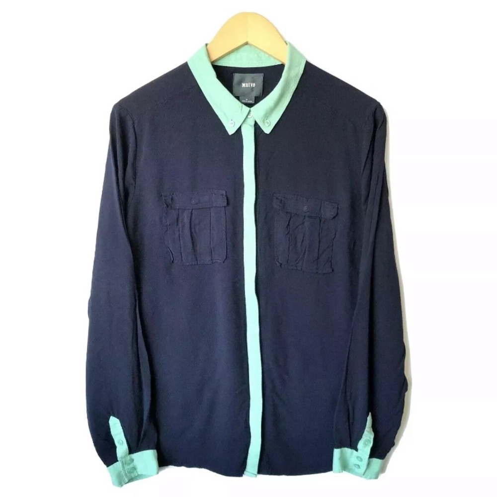 Anthropologie Maeve Bagatelle Button Down Top